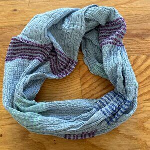 Saks OFF Fifth blue cotton blend infinity scarf